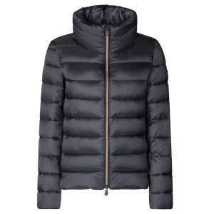 SAVE THE DUCK Women's Elsie Ebony Grey Puffer Jacket (D30520W-IRIS21-S-10023)