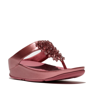 FITFLOP Women's Rumba Iridescent Beaded Toe-Post Sandals (E4X)