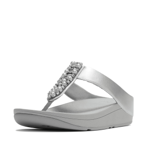 FITFLOP Women's Fino Pearls-And-Crystal Toe-Post Sandals (A2N)