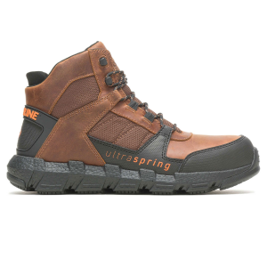 WOLVERINE Men's Rev UltraSpring DuraShocks Vent CarbonMax Tobacco Work Boots (W221034)