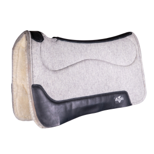 PROFESSIONAL'S CHOICE Precision Relief Felt Gray Merino Wool Bottom 31.5x34in Saddle Pad (PRFRD-GRY)