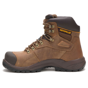 CAT Men's Diagnostic Hi Waterproof Thinsulate Slip-Resistant Steel Toe Dark Beige Work Boots (P89940)