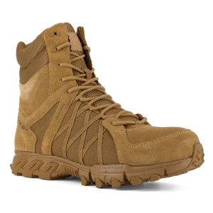 REEBOK Men's 8in Trailgrip Coyote Tactical Boots with Side Zipper (RB3460)