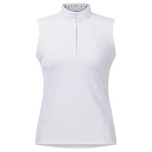 KERRITS Women's Affinity Pro White/Mixed Bits Sleeveless Show Shirt (41022WHT/MXDBIT)