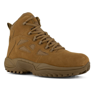 REEBOK Men's 6in Rapid Response RB Coyote Stealth Boots with Side Zipper (RB8650)
