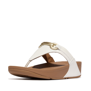 FITFLOP Women's Lulu Chunky-Snaffle Leather Toe-Post Sandals (HY7)