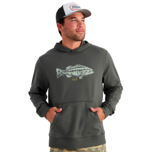 Huk HUK Men's Edisto KC Back to Basics Terry Dark Shadow Hoodie (H1300139-060) - $46.99 at gritroutdoors.com