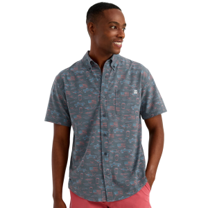 HUK Men's Kona Printed Short Sleeve Shirt (H1500192)