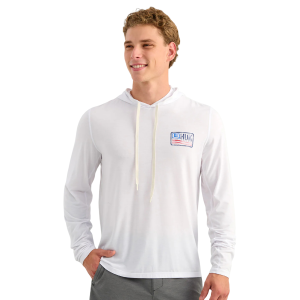 Huk HUK Men's Drift White Performance Hoodie (H1200726-100) - $35.99 at gritroutdoors.com