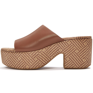 Fitflop FITFLOP Platfforms Graphic-Weave Leather Heeled Slides (A5N) - $126.99 at gritroutdoors.com