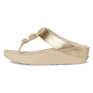 FITFLOP Fino Beadie-Button Metallic Toe-Post Sandals (IU1)