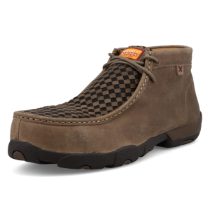 TWISTED X Men's Chukka Driving Moc Taupe/Black Work Shoes (MDMNT07)