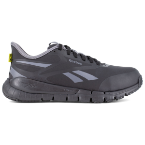 REEBOK Women's Flex Trainer Composite Toe Internal Met Guard Black Work Shoes w/ Elevated Ease On/Off (RB524)