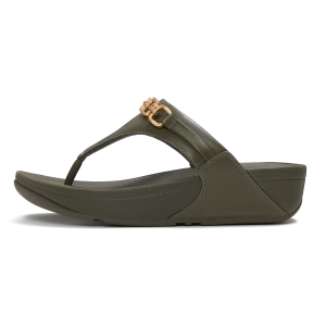 Fitflop FITFLOP Women's Lulu Square-Chain Leather Toe-Post Sandals (E1I) - $70.99 at gritroutdoors.com