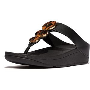 Fitflop FITFLOP Fino Resin-Hoop Leather Toe-Post Sandals (IB8) - $96.99 at gritroutdoors.com