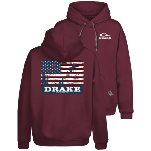 DRAKE Men's Americana Scenic Graphic Windsor Wine Hoodie (DS1659)