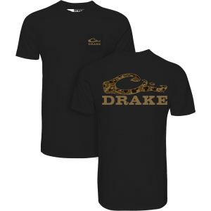 DRAKE Men's Drake Stacked Logo Old School Short Sleeve Shirt (DT9845)
