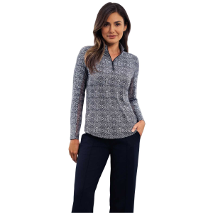 IBKUL Women's Amani Long Sleeve Mock Neck Top (10430)