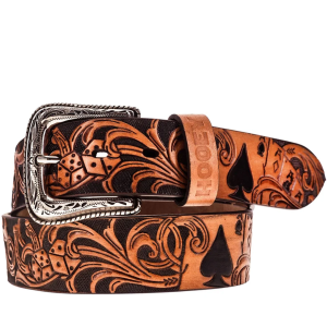 Hooey HOOEY Gambler Leather Belt - Brown/Black - $74.00 at gritroutdoors.com