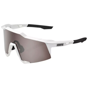 100% Speedcraft Matte White/HiPER Silver Mirror Lens Sunglasses (60007-00006)