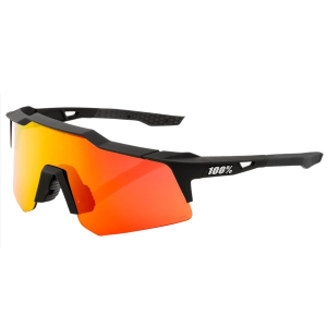 100% Speedcraft XS Soft Tact Black/HiPER Red Multilayer Mirror Lens Sunglasses (60009-00008)