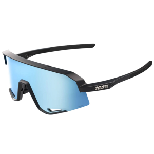 100% Slendale Matte Black/HiPER Blue Multilayer Mirror Lens Sunglasses (60057-00003)