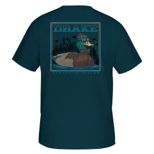 Drake DRAKE Mallard Bow Tie T SS Orion Blue Shirt (DT0294-ORN) - $29.99 at gritroutdoors.com