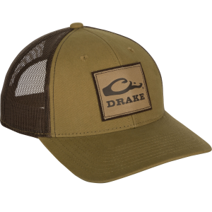 Drake DRAKE Men's Leather Patch Mesh Back Cap (DH4160) - $29.99 at gritroutdoors.com