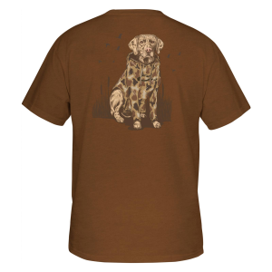 Drake DRAKE Old School Lab T SS Golden Pecan Dark Heather Shirt (DT0301-GPD) - $29.99 at gritroutdoors.com