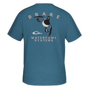 Drake DRAKE Retro Ringneck T SS Blue Shadow Shirt (DT0302-BUS) - $29.99 at gritroutdoors.com