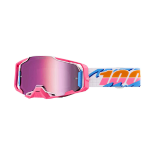 100% Armega Lefreak/HiPER Pink Mirror Lens Protective Sport Goggles (50003-10022)