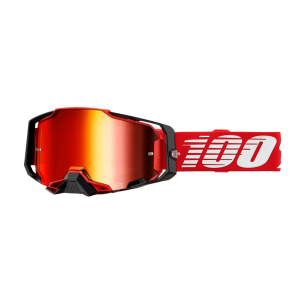 100% Armega Red/Red Mirror Lens Protective Sport Goggles (50005-00033)