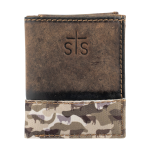 STS Ranchwear Bull Camo Trifold Wallet (STS60001)