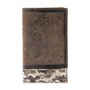 STS Ranchwear Bull Camo Long Bifold Wallet (STS60004)