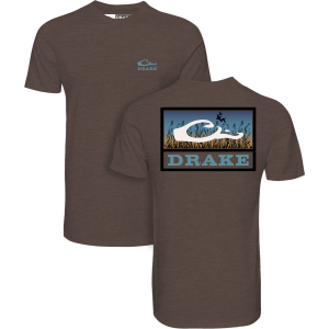 Drake DRAKE Marsh Flight Chocolate Brown T-Shirt (DT9906-CBR) - $34.99 at gritroutdoors.com