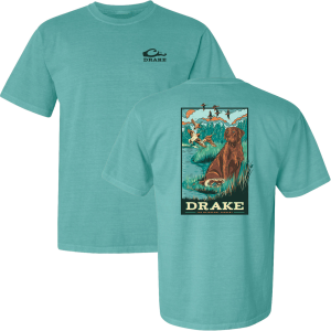 Drake DRAKE Waterfowl Lab Seafoam T-Shirt (DT9950-SFM) - $34.99 at gritroutdoors.com
