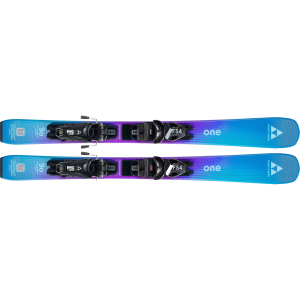 FISCHER Jr One 70-90 Blue Alpine Skis Set with FJ4 GW CA Bindings (P20126+T80822)