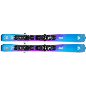 FISCHER Jr One 100-110 Blue Alpine Skis Set with FJ4 GW CA Bindings (P20226+T80822)