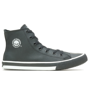 HARLEY-DAVIDSON Men's Baxter Black/White Hi-Cut Sneakers (D93341)
