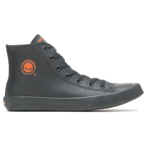 HARLEY-DAVIDSON Men's Baxter Black/Orange Hi-Cut Sneakers (D93343)