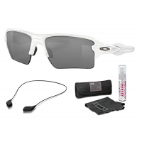 OAKLEY Flak 2.0 XL Sunglasses with Lens Cleaning Kit & Leash Kit Large Black