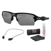 OAKLEY Flak 2.0 XL Sunglasses with Lens Cleaning Kit & Leash Kit Large Black