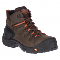 MERRELL Men's Strongfield Leather 6in WP Comp Toe Wide Width Work Boot