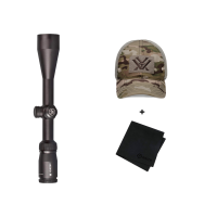 VORTEX Crossfire II 4-12x44mm Dead-Hold-BDC Reticle 1in Riflescope with Counterforce Camo Cap and Microfiber Cleaning Cloth (VOR-CF2-31015+120-64-MUL+MF)