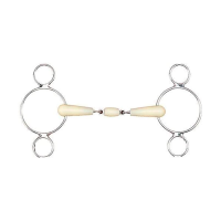 HAPPY MOUTH Double Joint Roller 2-Ring Gag (462182SS)