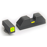 AMERIGLO For Glock CAP Green Tritium LumiGreen Square Outline Front and Lime Green Line Rear Sights (GL-615)