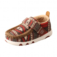 TWISTED X Infant's Hooey Red Aztec Driving Moccasins (IHYC001)