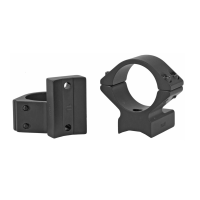 TALLEY 1in Low Black Anodized Scope Mount for Weatherby Vanguard (930734)