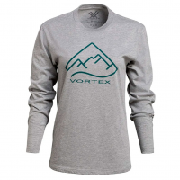 VORTEX Women's Alpine Line Grey Heather Long Sleeve T-Shirt (221-24-GHT)