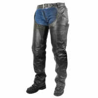 VANCE LEATHERS USA Zip-Out Insulated Pant Style Motorcycle Leather Chaps